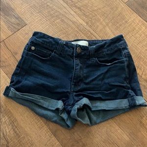 Dark wash jean shorts